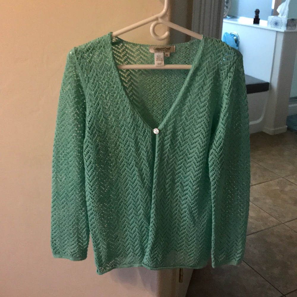 Coldwater Creek Medium crocheted cardigan